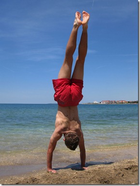 beach gymnastics