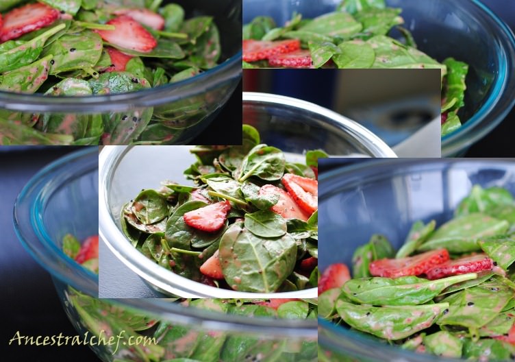 paleo strawberry spinach salad