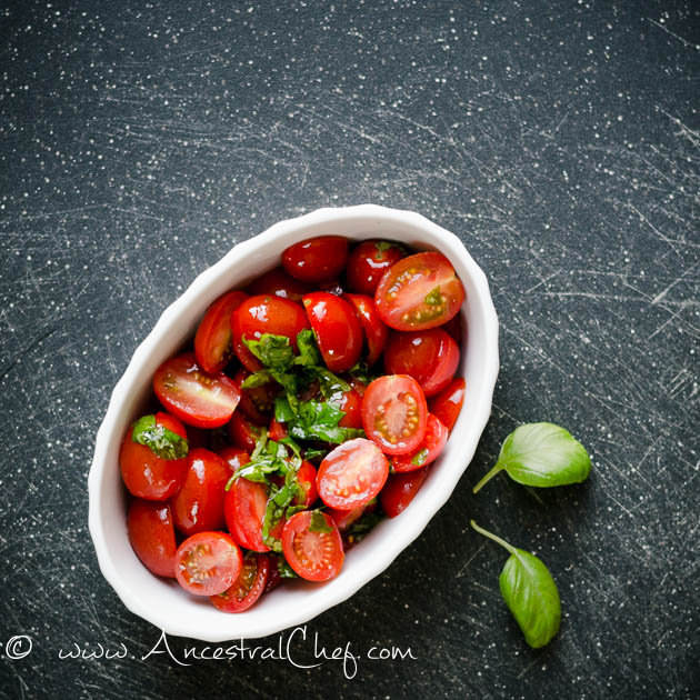 paleo tomato basil salad