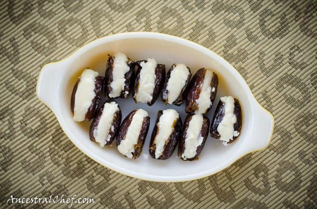 Paleo Dates stuffed with Coconut Butter