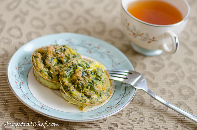 paleo kale and chives egg muffins - full recipe here: https://paleoflourish.com/paleo-kale-and-chives-egg-muffins/