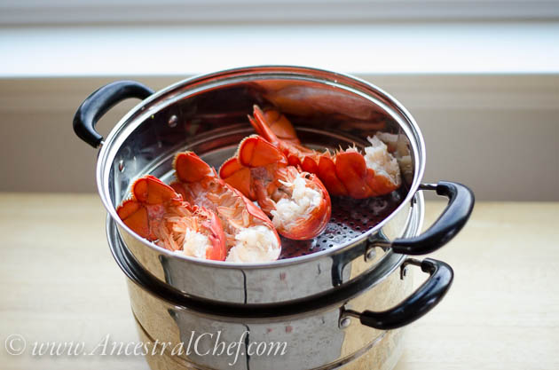 Paleo steamed lobster