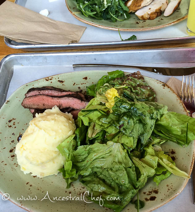 backyard marinated steak tender greens los angeles restaurant review