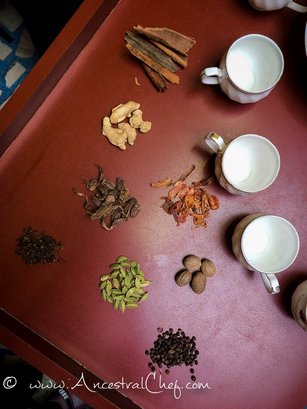 spices for masala chai tea, rekha sharma spice paradise, Jodhpur, India