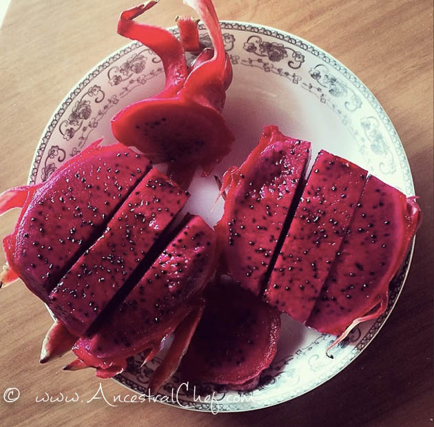 red dragon fruit with red flesh