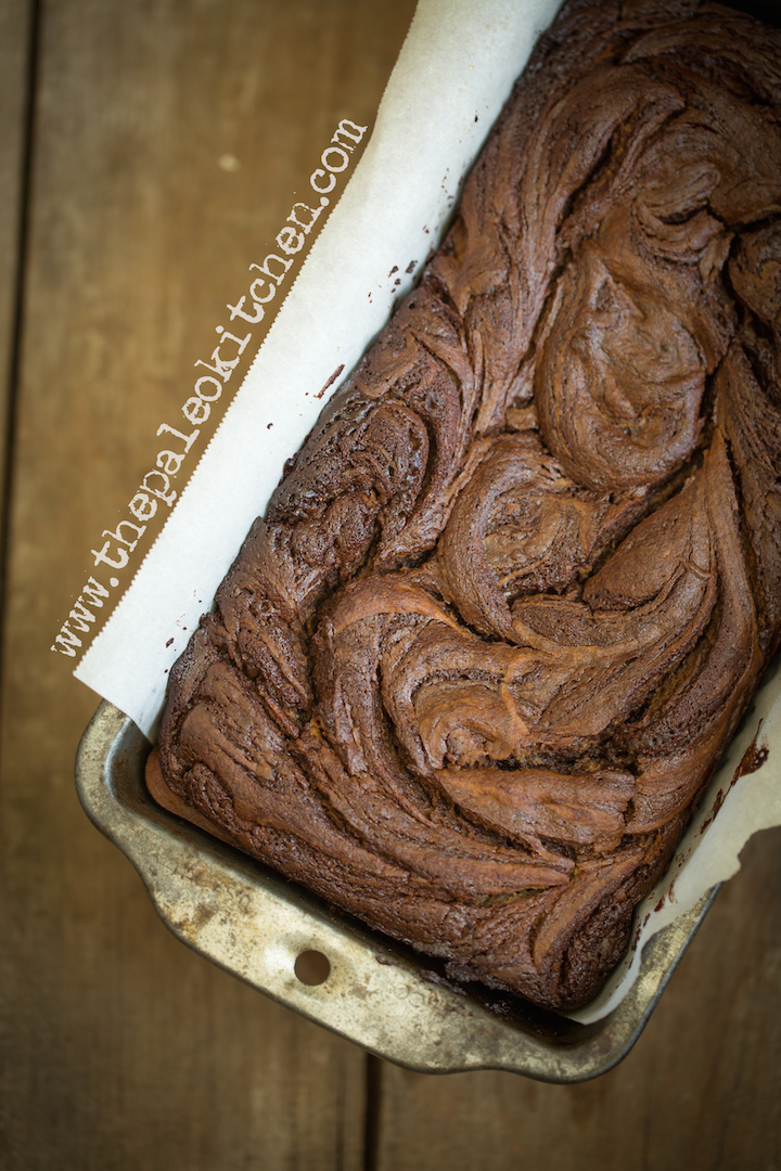 Paleo Chocolate Cinnamon Swirl Banana Bread Recipe - from The Paleo Kitchen Book Review