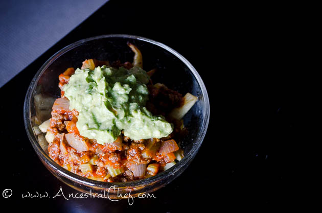 paleo chili guacamole topped parsnip fries recipe