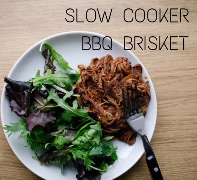 paleo bbq brisket recipe in the slow cooker (crockpot)