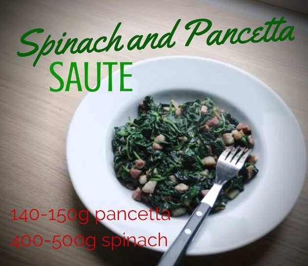 paleo spinach pancetta saute recipe