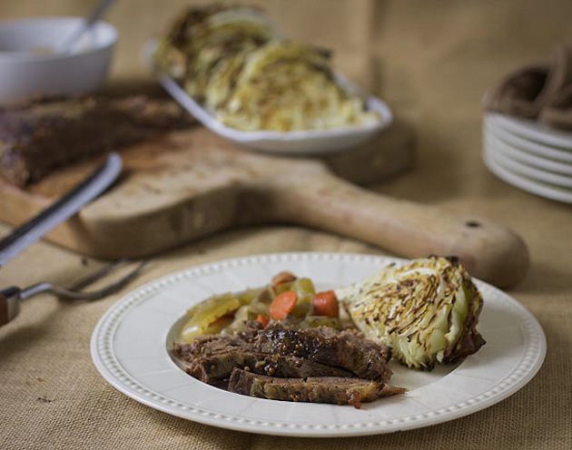Slow Cooked Corned Beef Brisket from Slim Palate