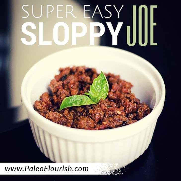 super easy paleo sloppy joe recipe - get the full recipe here: https://paleoflourish.com/super-easy-paleo-sloppy-joes-recipe