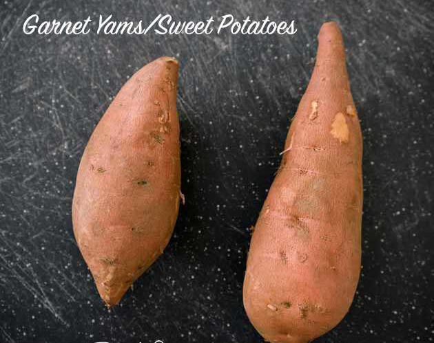 Types of sweet potatoes - garnet yams