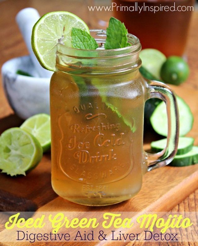 Iced Green Tea Mojito from Primally Inspired-A-Digestive-Aid-and-Liver-Detox