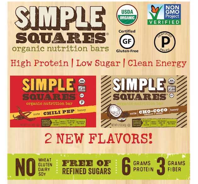 simple squares nutrition bars -s