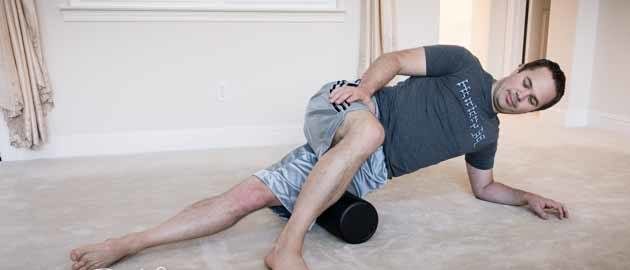 foam roller exercise 2 - side of your thigh - for knee pain