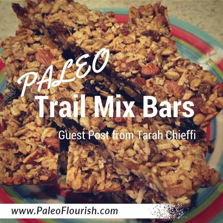 Paleo Trail Mix Bars Recipe - Guest Post from Tarah Chieffi https://paleoflourish.com/paleo-trail-mix-bars-recipe-guest-post