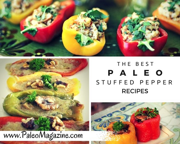 Best Paleo Stuffed Pepper Recipes - get the entire list and downloadable PDF here https://paleoflourish.com/40-flavorful-paleo-stuffed-peppers-recipes