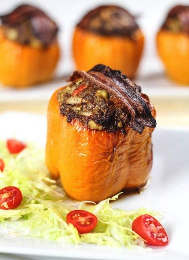 Paleo Stuffed Peppers Recipe from The Healthy Foodie