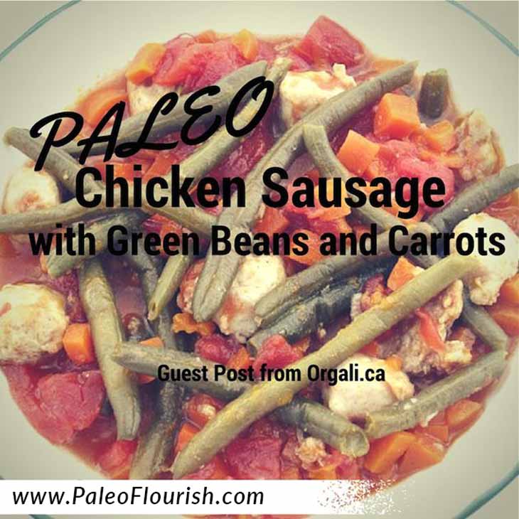 Paleo Chicken Sausage from Orgali.ca https://paleoflourish.com/paleo-chicken-sausages-recipe-guest-post