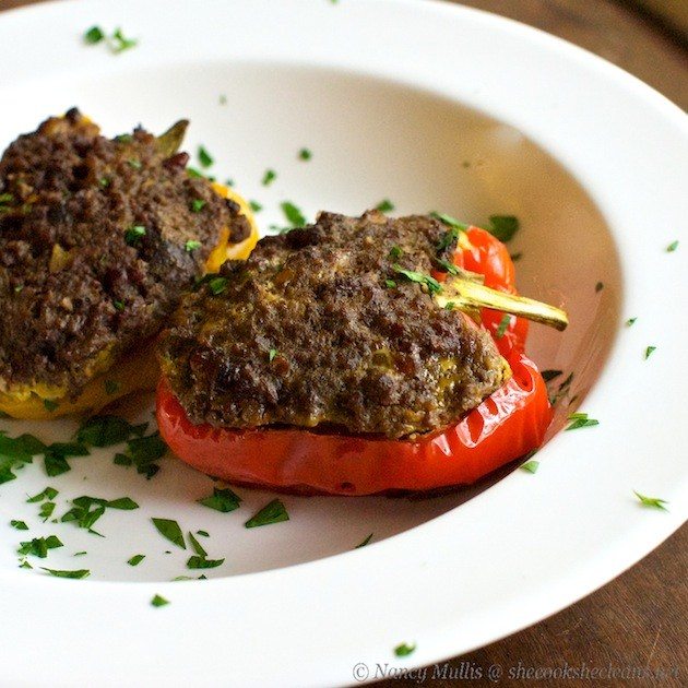 Paleo Stuffed Peppers from She Cooks He Cleans