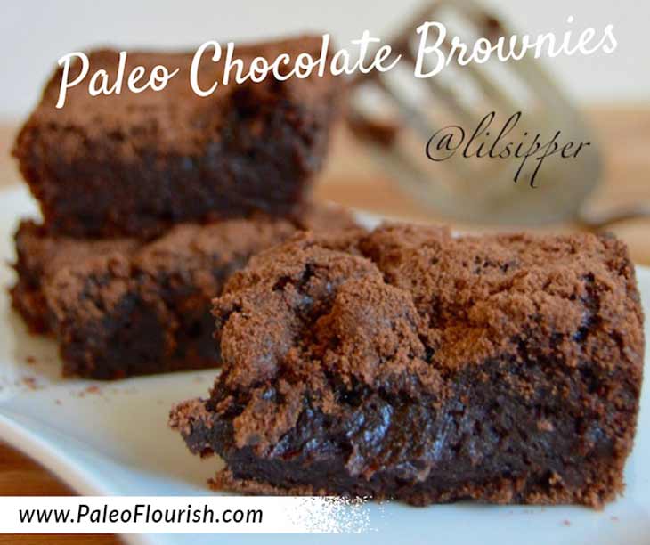 Guilt-Free Paleo Chocolate Brownies Recipe (paleo, dairy-free, vegan) https://paleoflourish.com/paleo-chocolate-brownies-recipe