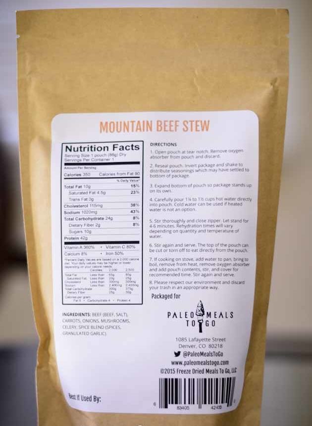 paleo meals to go mountain beef stew ingredients image
