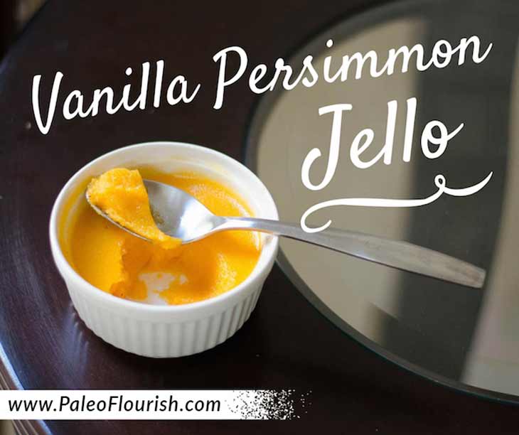 Vanilla Persimmon Jello Dessert Recipe https://paleoflourish.com/vanilla-persimmon-jello-dessert-recipe