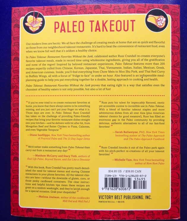 paleo takeout cookbook russ crandall back cover