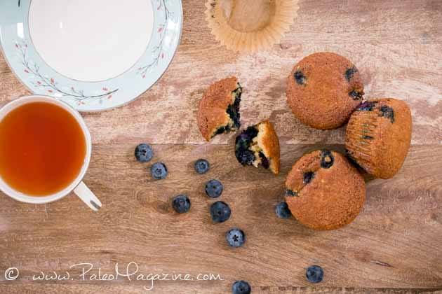 Paleo Blueberry Muffins Recipe #paleo #recipes #gluten-free https://paleoflourish.com/paleo-blueberry-muffins-recipe-gf