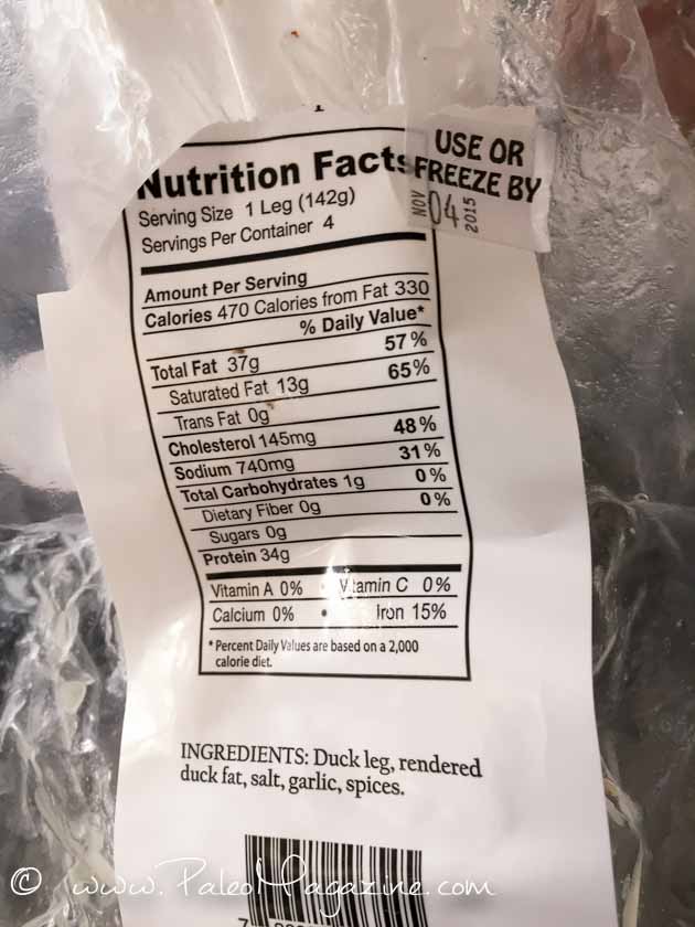 paleo Costco Duck Confit Salad recipe