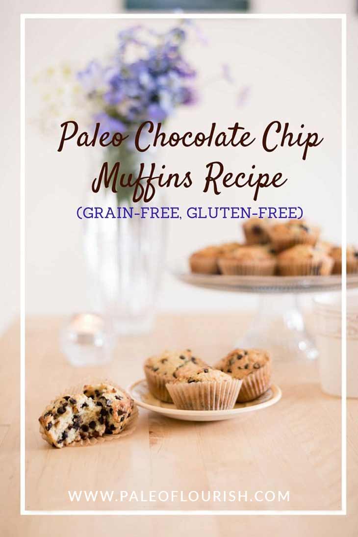 Paleo Chocolate Chip Muffins Recipe [Grain-Free, Gluten-Free] https://paleoflourish.com/paleo-chocolate-chip-muffins-recipe-gf