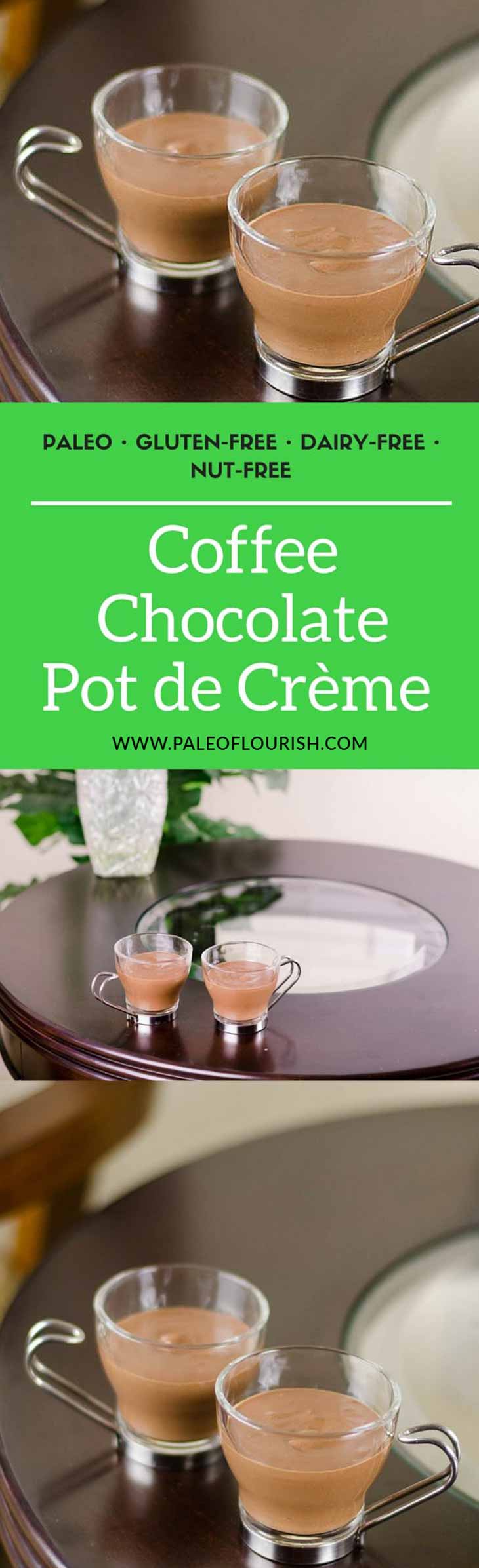 Coffee Chocolate Pot de Crème Recipe [Paleo, Gluten-Free, Dairy-Free, Nut-Free] #paleo #recipes #glutenfree https://paleoflourish.com/coffee-chocolate-pot-de-creme-recipe-paleo-gf-dairyfree-nutfree