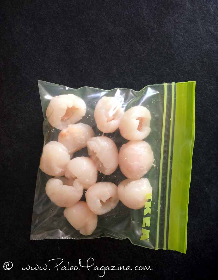 lychees in bags