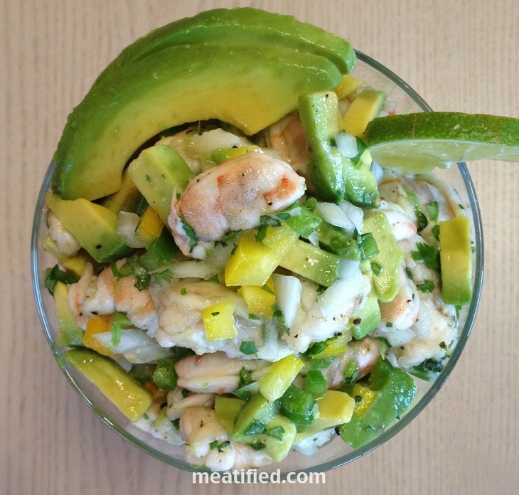 Shrimp Ceviche with Peppers and Avocado