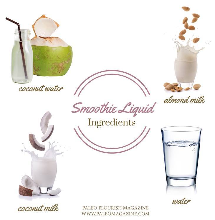 smoothie bowl liquid ingredients - infographic smoothie bowl ingredients - infographic #paleo #primal #smoothiebowl #recipe https://paleoflourish.com/what-is-a-smoothie-bowl-how-to-make-a-smoothie-bowl