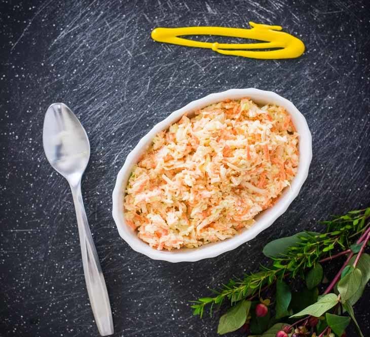 Creamy Paleo Coleslaw Recipe [Paleo, AIP] #paleo #AIP #recipes - https://paleoflourish.com/creamy-paleo-coleslaw-recipe