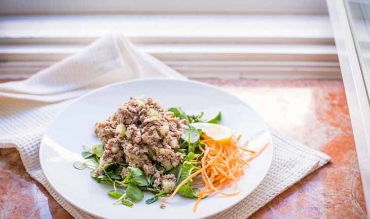 Mustard Sardines Salad Recipe #paleo #ketogenic #recipe mustard-sardines-salad-recipe