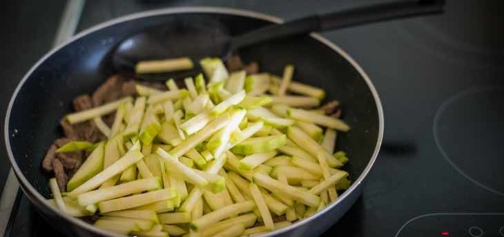 Easy Zucchini Beef Saute with Garlic and Cilantro [Paleo, Keto, AIP] #paleo #recipe #aip #keto - https://paleoflourish.com/zucchini-beef-saute-recipe