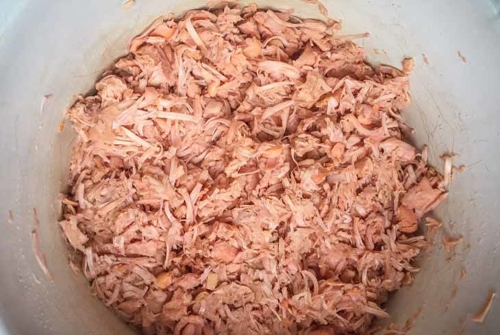 shredded young green jack fruit from can