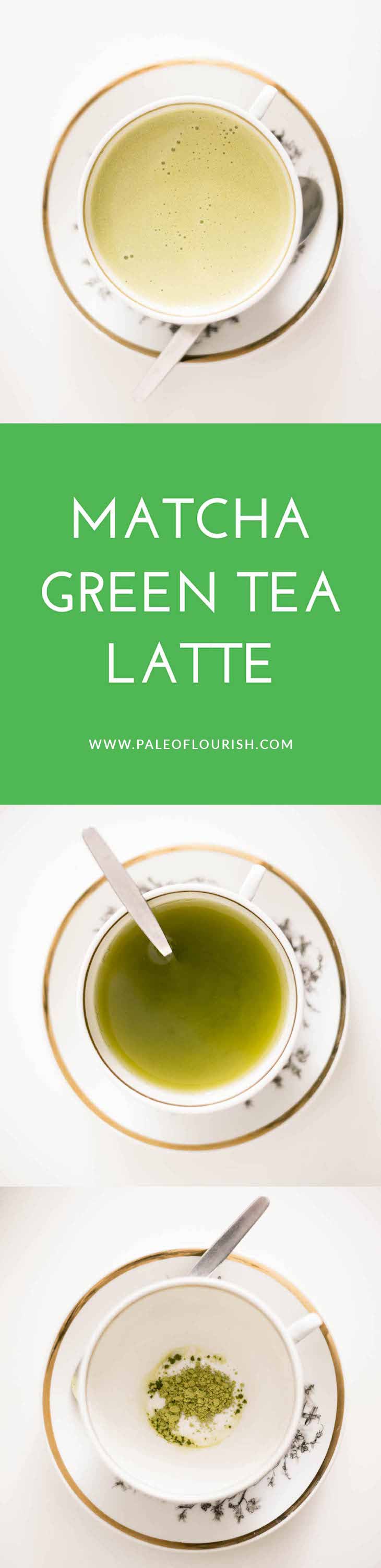 Matcha Green Tea Latte Recipe #paleo #keto #recipe https://paleoflourish.com/matcha-green-tea-latte-recipe