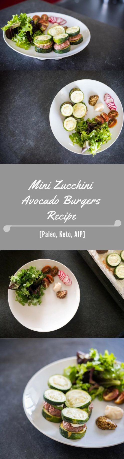 Mini Zucchini Avocado Burgers Recipe [Paleo, Keto, AIP] - #paleo #recipe #aip #keto https://paleoflourish.com/mini-zucchini-avocado-burgers-recipe