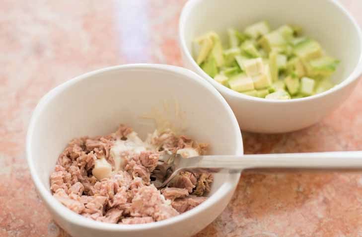 add mayo and mustard to the tuna - paleo tuna salad recipe