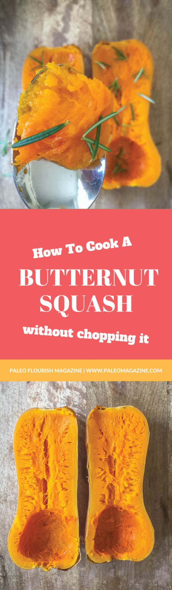 cook butternut squash whole without cutting it in oven or in slow cooker or crockpot #butternutsquash #crockpot https://paleoflourish.com/how-to-cook-a-butternut-squash-without-cutting-it
