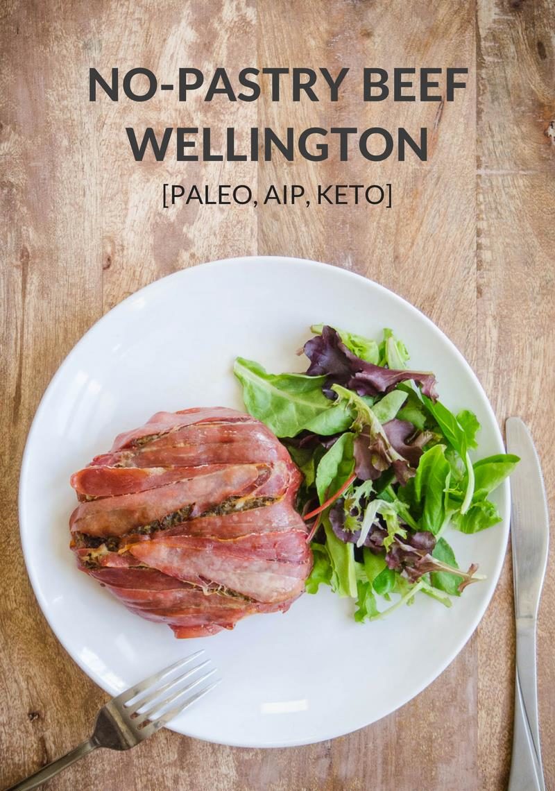 No-Pastry Beef Wellington Recipe [Paleo, AIP, Keto] #paleo #keto #aip #recipes - https://paleoflourish.com/paleo-no-pastry-beef-wellington-recipe