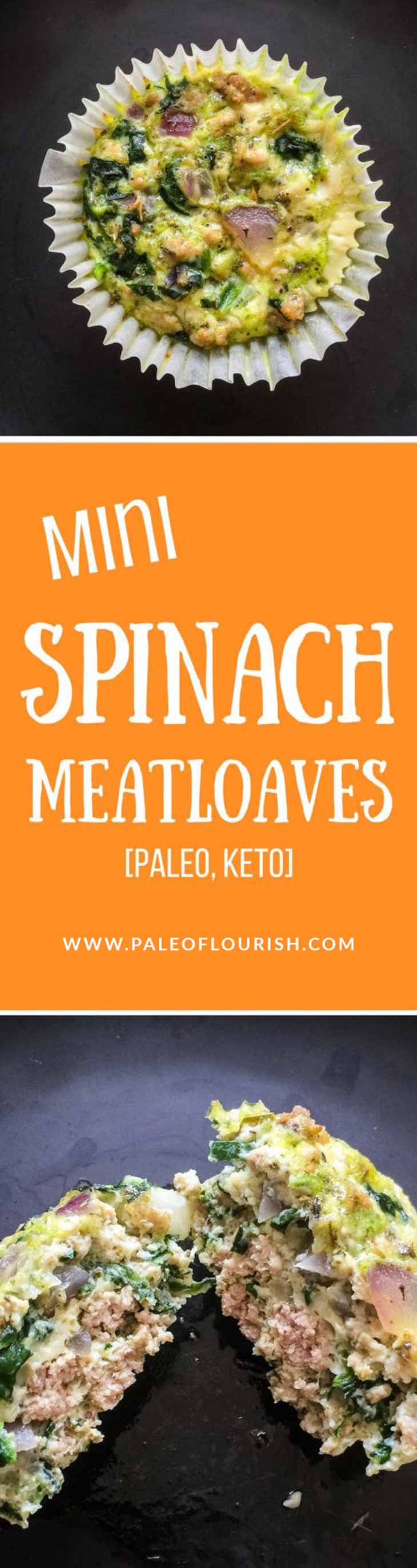 Mini Spinach Meatloaves Recipe [Paleo, Keto] #paleo #keto #recipes - https://paleoflourish.com/mini-spinach-meatloaves-recipe