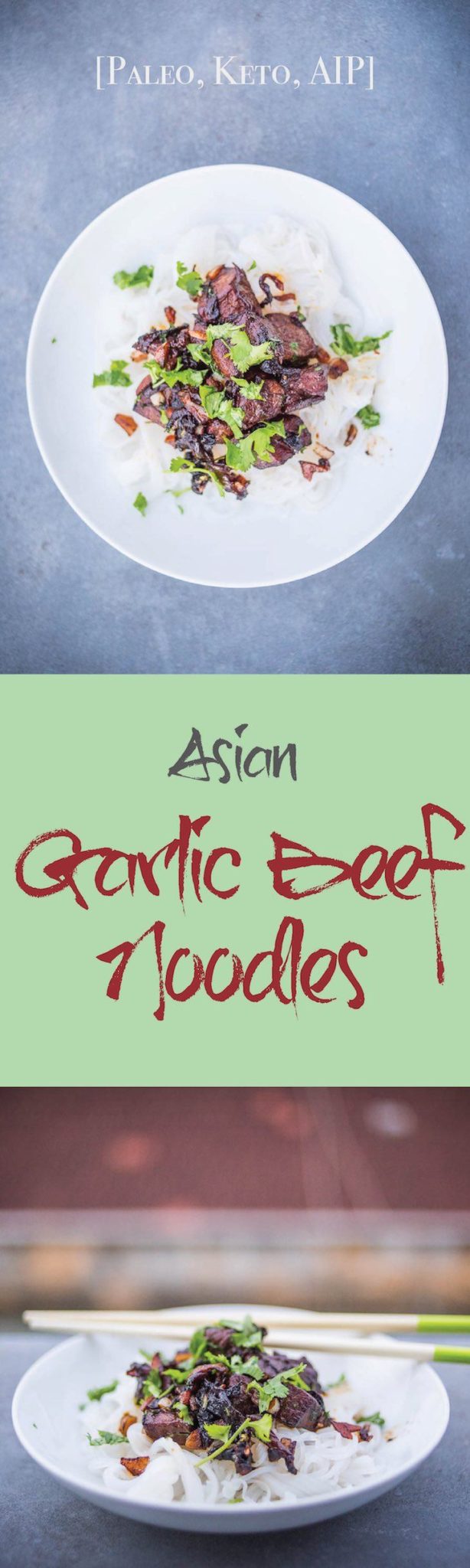 Asian Garlic Beef Noodles Recipe [Paleo, Keto, AIP] #paleo #keto #aip #recipe https://paleoflourish.com/asian-garlic-beef-noodles-recipe