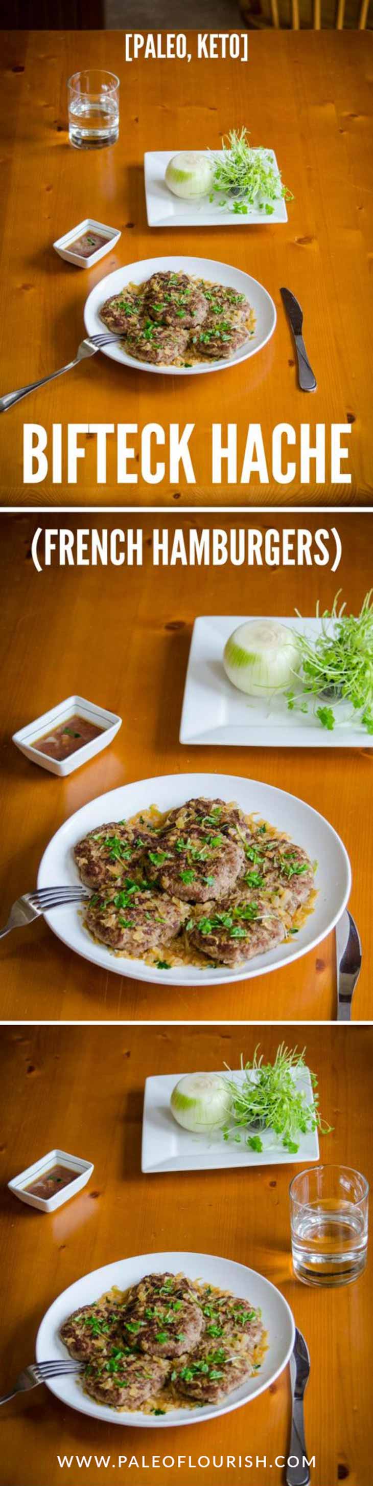 Bifteck Hache (French Hamburgers) Recipe [Paleo, Keto] #paleo #keto #recipes - https://paleoflourish.com/paleo-bifteck-hache-recipe