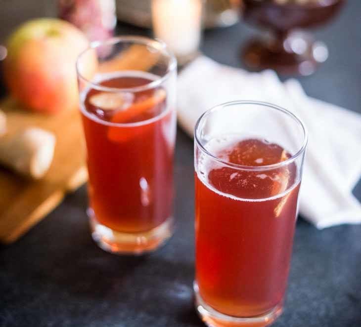 Pomegranate Apple Ginger Fizz Recipe #paleo #drinks #recipe
