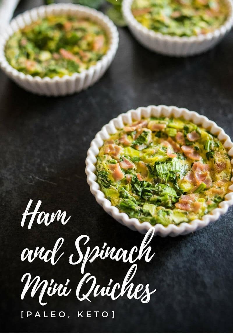 Ham and Spinach Mini Quiches [Paleo, Keto] #paleo #keto - https://paleoflourish.com/ham-spinach-mini-quiche-paleo-keto