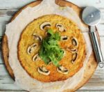 Paleo Cauliflower Crust Pizza With Mushrooms
